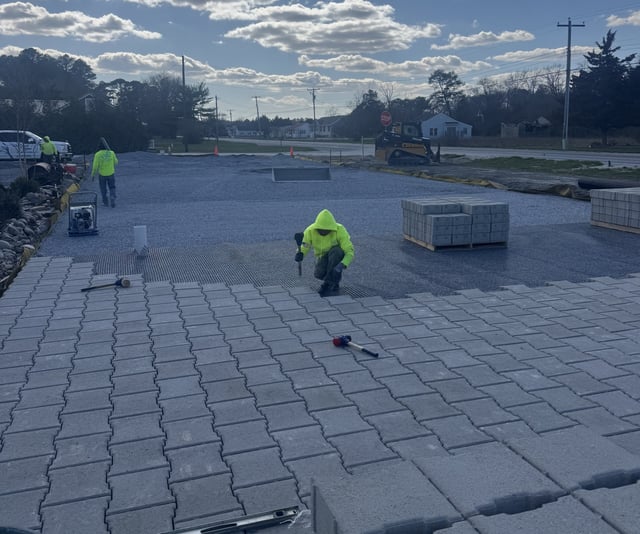 Advanced paver installation techniques for commercial parking lot durability