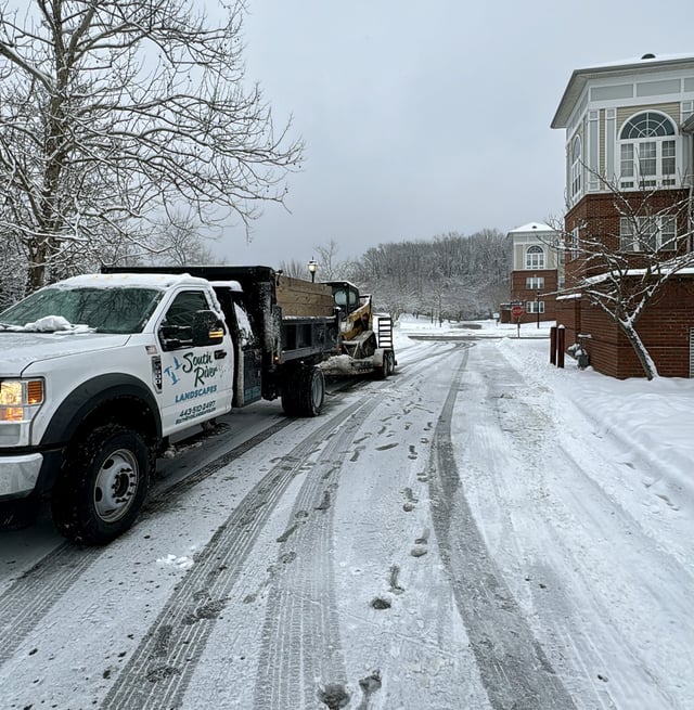 Professional snow removal equipment and techniques for residential properties